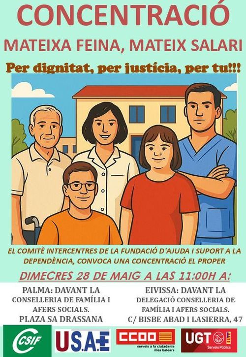 CONCENTRACIÓ COMITÉ INTERCENTRES DE LA FUNDACIÓ D'AJUDA / SUPORT A LA  DEPENDENCIA 